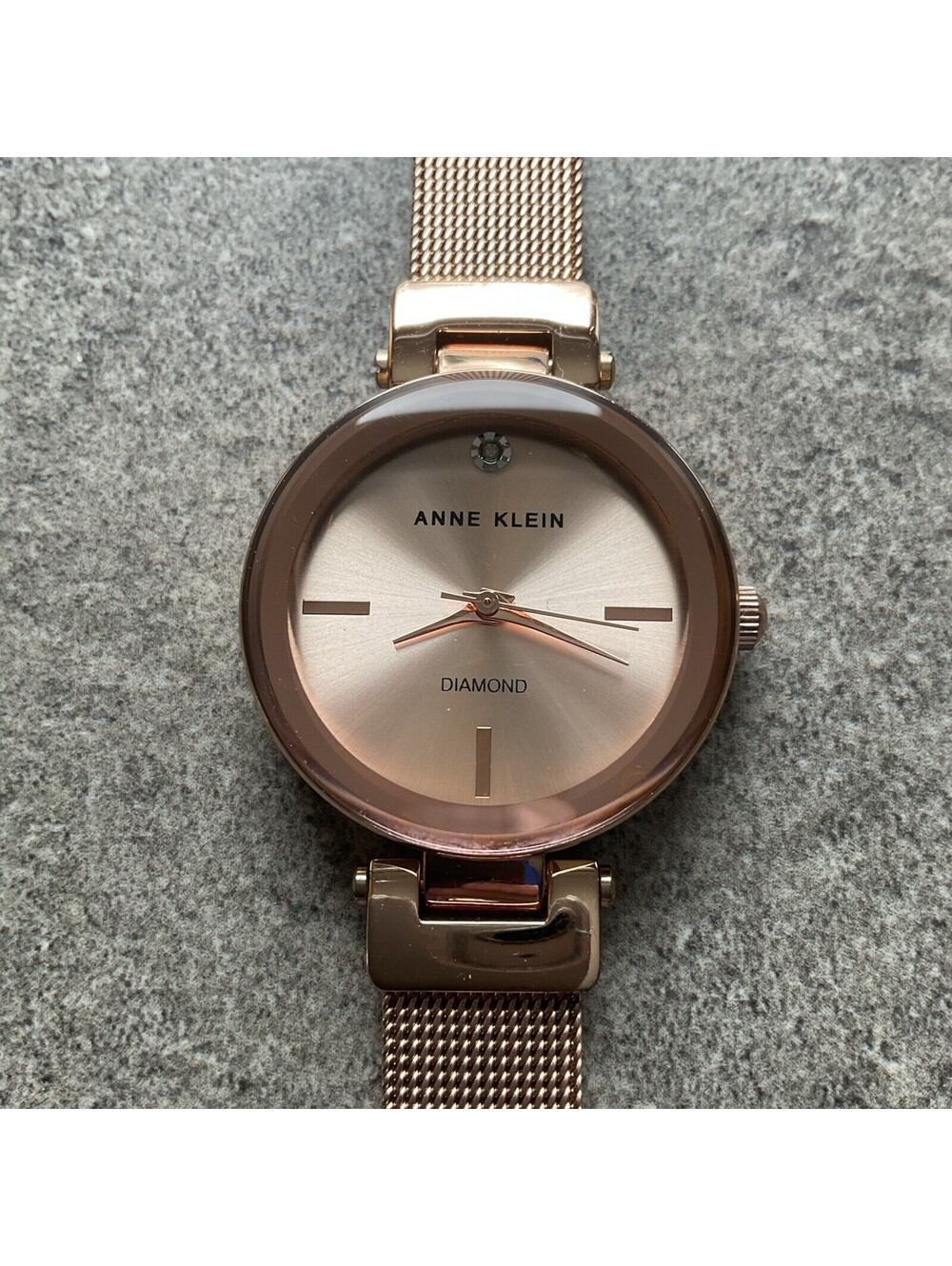 Anne Klein Women's Quartz Watch Rose Gold Mesh Bracelet Case & Dial AK/3034 A12